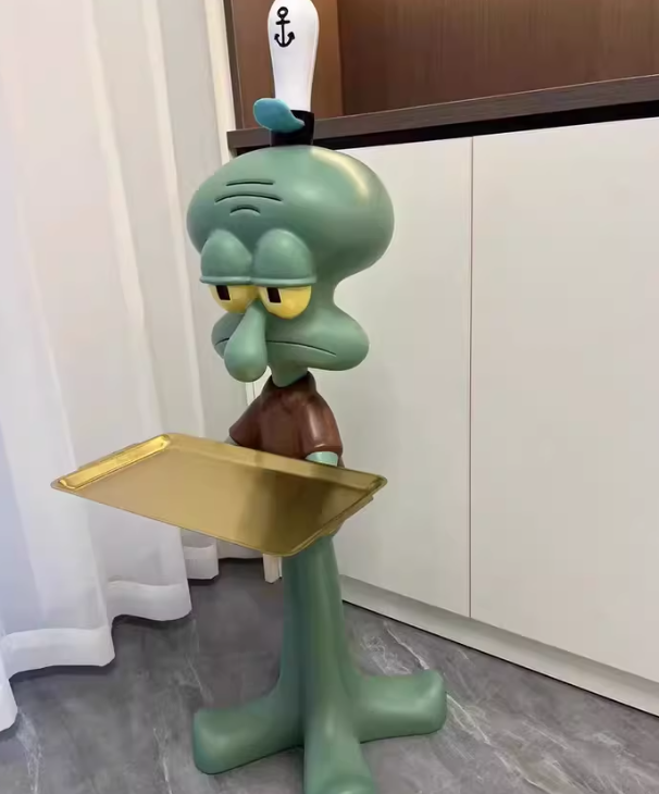 即発送可能スポンジボブ イカルゴ置き物 オブジェ 置物 特大飾り