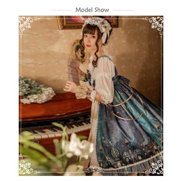 ワンピース Lolita レディース ノースリーブ 少女 Aライン 仮装 お姫様 森ガール フリル襟 レース 蝶結び付き エプロンワンピース 膝丈 ロ ワンピース Lolita レディース ノースリーブ 少女 Aライン 仮装 お姫様
