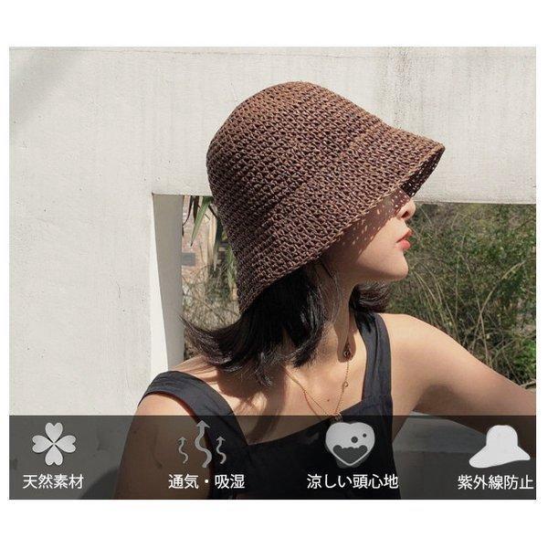 超麦わら帽子レディース折りたたみペーパーストローハット日よけ帽子