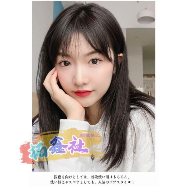 人毛 ウィッグ ロング フルウィッグ 人毛100％ 自然 47cm 自然黒 自然茶