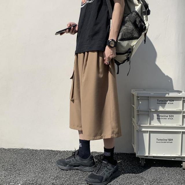 7分丈パンツ メンズ 接触冷感パンツ カーゴパンツ七分丈 ワイドパンツ