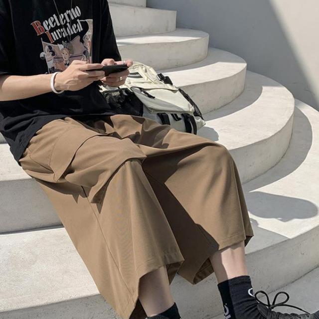 7分丈パンツ メンズ 接触冷感パンツ カーゴパンツ七分丈 ワイドパンツ