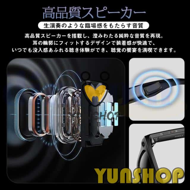 スマートグラス メガネ骨伝導 通話可能 質問応答 ワイヤレスメガネ