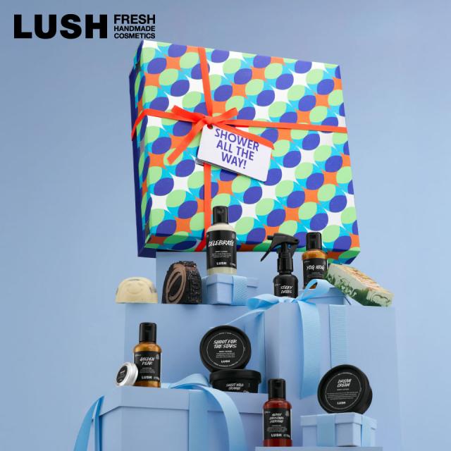 LUSH シャワーオールザウェイ！ ギフト クリスマス 限定 2025 プレゼント バス用品 バスボム 入浴剤 コフレ かわいい ヴィーガン コスメ ラッシュ 公式