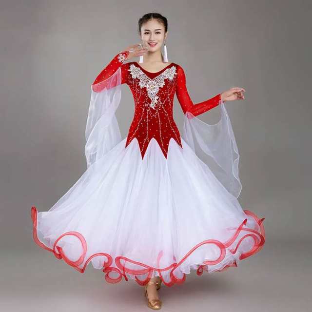 美品 社交ダンス衣装】イエロー＆ブルー ワンピース ドレス