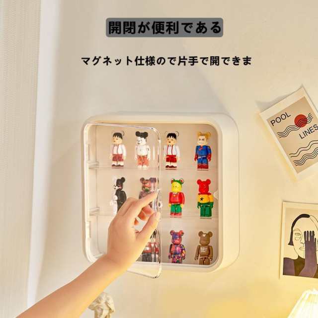 コレクションケース アクリル製 フィギュアケース 3段 ステージ ディスプレイケース 卓上 透明 防塵 コレクションケース棚 模型 展示用 壁掛け可能 コレクションケース