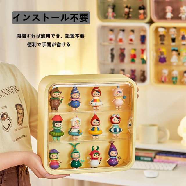 コレクションケース アクリル製 フィギュアケース 3段 ステージ ディスプレイケース 卓上 透明 防塵 コレクションケース棚 模型 展示用 壁掛け可能 コレクションケース