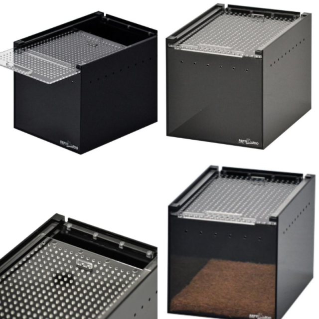 三晃商会 レプタイルボックス ハーフBK 爬虫類用品 ブラック 爬虫類 飼育ケース