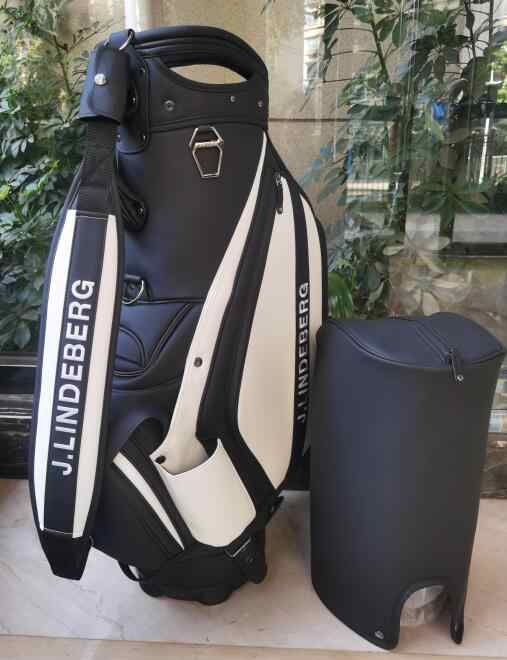 LINDEBERG Jリンドバーグキャディバッグ J.LINDEBERG J.リンドバーグ キャディバッグ メンズ 黒 10インチ 073