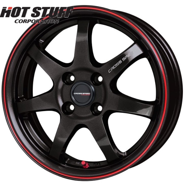 ホイールのみ1本 HOT STUFF CROSS SPEED HYPER EDITION CR7 (GGM/R) 15インチ 5.5J PCD100/4H インセット：50 クロススピード ハイパーエディション CR7