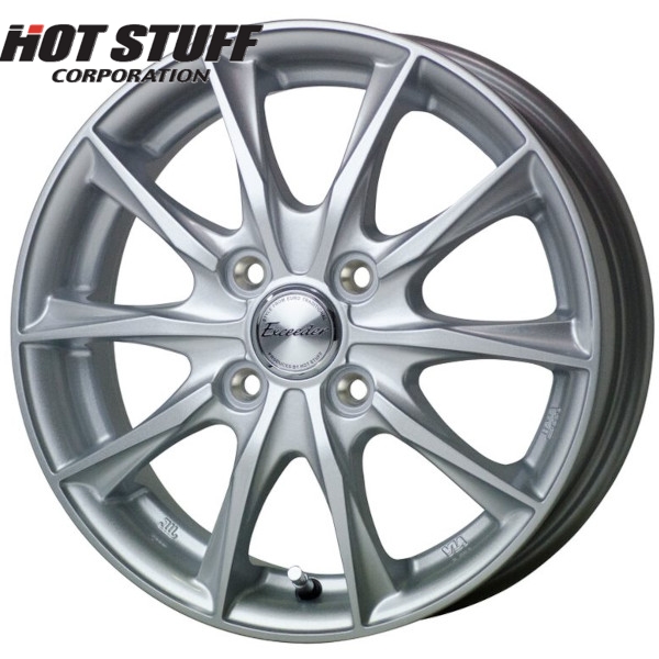 ホイール4本セット HOT STUFF Exceeder E06 (MS) 14インチ 5.5J PCD100/4H インセット：45 エクシーダー E06