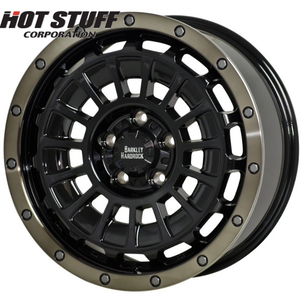 ホイール4本セット HOT STUFF BARKLEY HARD-ROCK ROGAN (BK/BRC) 17