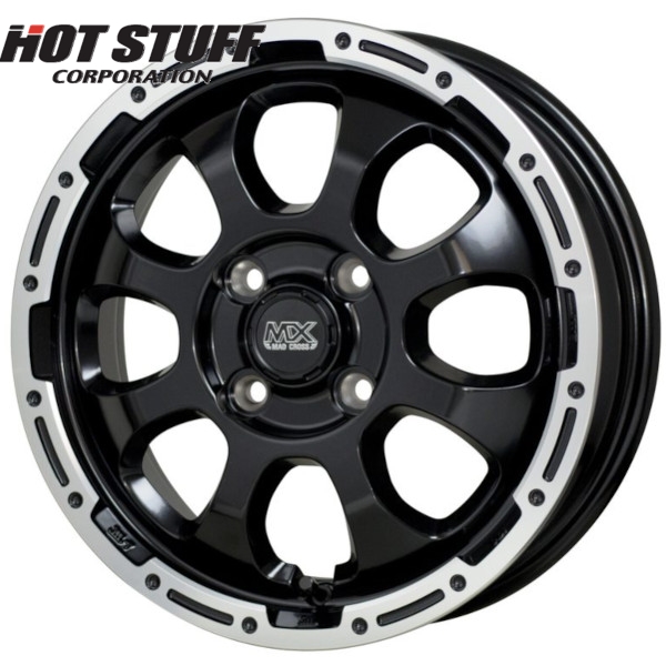 HOT STUFF MAD CROSS ホットスタッフ マッドクロス JB-01 ジムニー O/F付 6.0J-16 ±0 5H139.7 ガンメタ & ヨコハマ ジオランダー M/T G003 7.00R16 ホイールのみ1本 HOT STUFF MAD CROSS GRACE (GB&frasl;P) 16インチ 6.0J PCD：