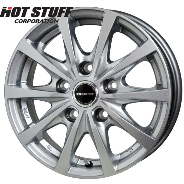 ホイール4本セット HOT STUFF BISON BN-02 (S) 14インチ 5.0J PCD114.3/
