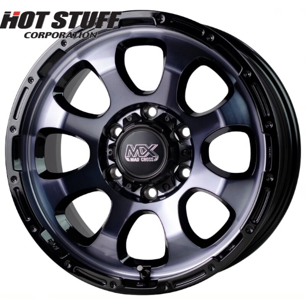 ホイールのみ1本 HOT STUFF MAD CROSS GRACE (BKC/BK) 15インチ 6.0J PCD：139.7/6H インセット：33 マッドクロス グレイス