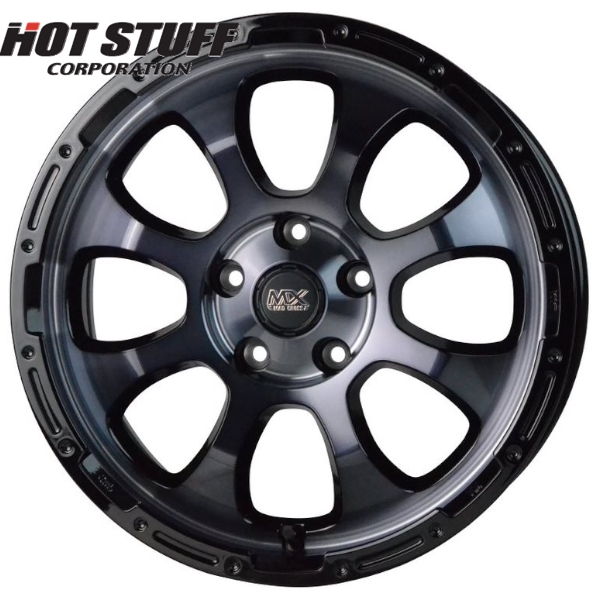 ホイール4本セット HOT STUFF MAD CROSS GRACE (BKC/BK) 16インチ 7.0J PCD：114.3/5H インセット：38 マッドクロス グレイス