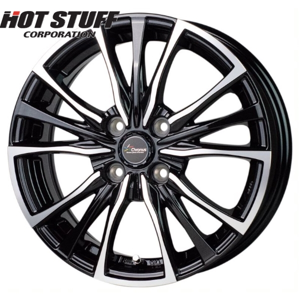 ホイール4本セット HOT STUFF Chronus CH-110 (MB/P) 13インチ 4.00B PCD：100/4H インセット：45 クロノス CH-110