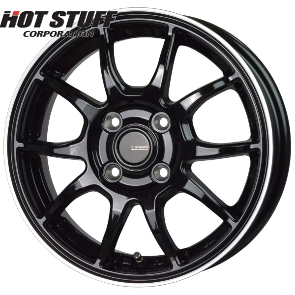 ホイール4本セット HOT STUFF G.speed P06 (BK/リムP) 15インチ 4.5J PCD：100/4H インセット：45 ジースピード P-06