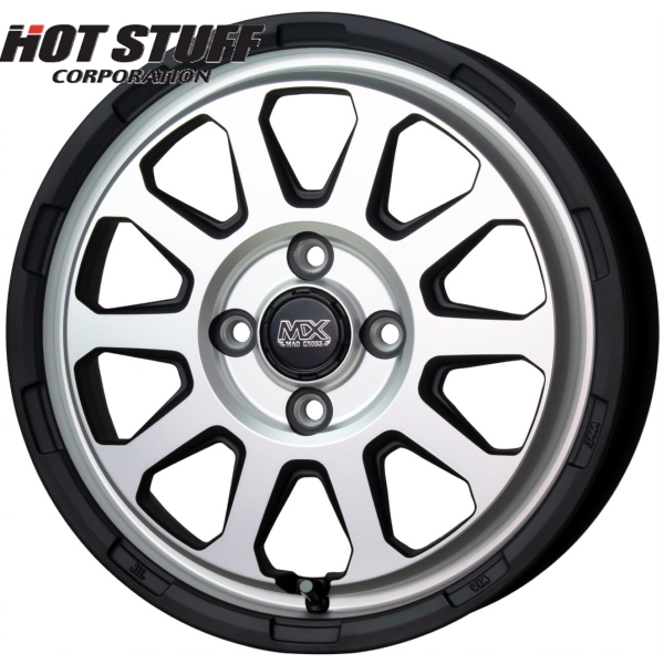 ホイールのみ1本 HOT STUFF MAD CROSS RANGER (MTSI) 12インチ 4.00B PCD：100/4H インセット：43 マッドクロス レンジャー