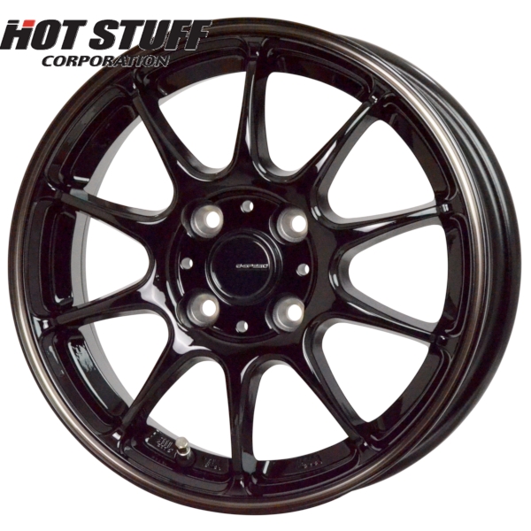 ホイール4本セット HOT STUFF G.speed P-07 (BK/BR) 15インチ 5.5J PCD：100/4H インセット：50 ジースピード P-07 30,888円