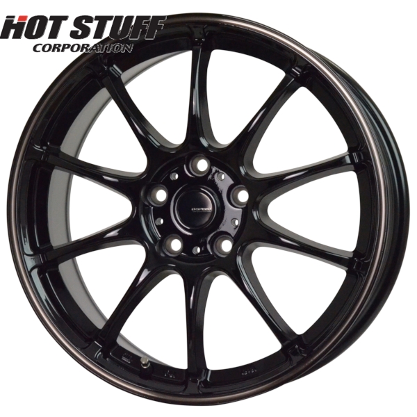ホイールのみ1本 HOT STUFF G.speed P-07 (BK/BR) 18インチ 7.5J