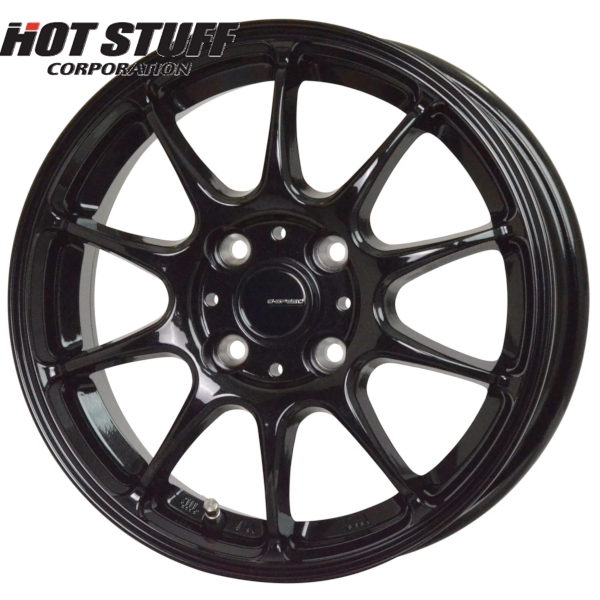 4本セット HOT STUFF G.speed G-05 メタリックブラック (MBK) 14インチ 4.5J 100/4 45 モコ MG33S ホイール4本セット HOT STUFF  G05 (MBK) 16インチ 6.5J PCD114.3&frasl;