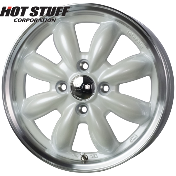 ホイール4本セット HOT STUFF LaLaPalm CUP2 (PW/rimP) 15インチ 5.5J PCD：100/4H インセット：45 ララパーム CUP2