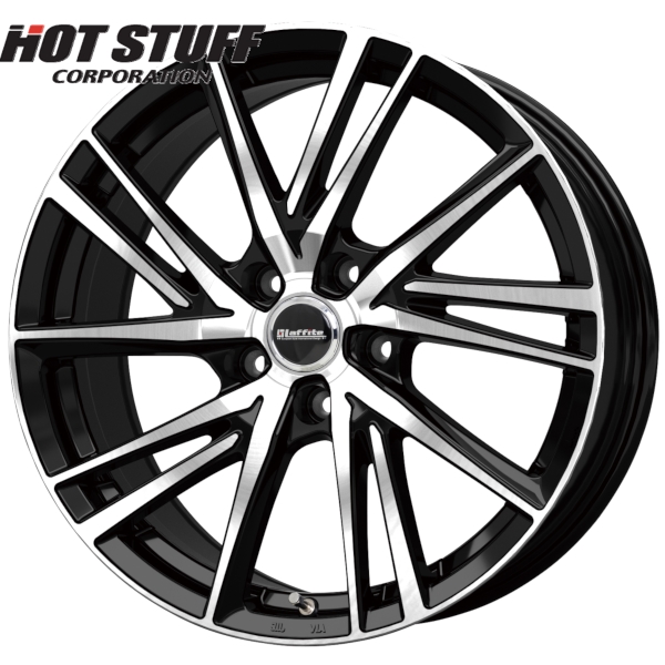 HOTSTUFF ラフィット LW-06 16×6.0J 4H PCD100 +45 ブラックポリッシュ (BK/P) アルミホイール 4本セット HOTSTUFF ラフィット LW-06 16×6.0J 4H PCD100 +45 ブラックポリッシュ