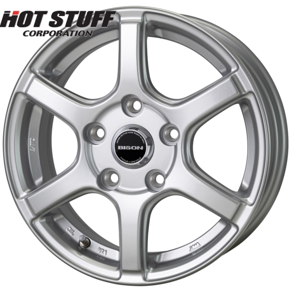 ホイール4本セット HOT STUFF BISON BN-04 14インチ 5.0J PCD：114.3/5H