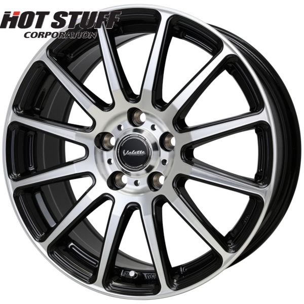 ホイールのみ1本 HOT STUFF Valette GLITTER (BK/P) 16インチ 6.0J PCD：114.3/5H インセット：50 ヴァレット グリッター