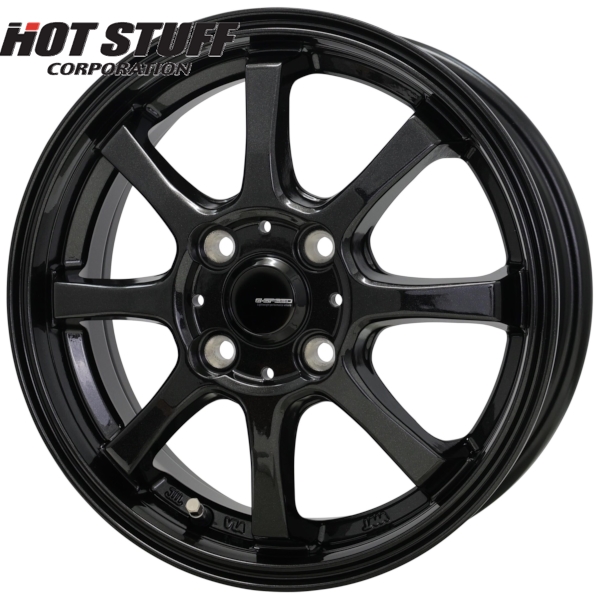 なあさたや ホイール4本セット HOT STUFF G.speed G-08 (MBK) 14インチ 5.5J
