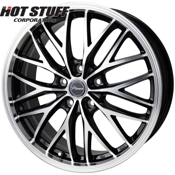 クロノス　7点セット ホイールのみ1本 HOT STUFF Chronus CH-113 (MB/P) 17インチ 7.0