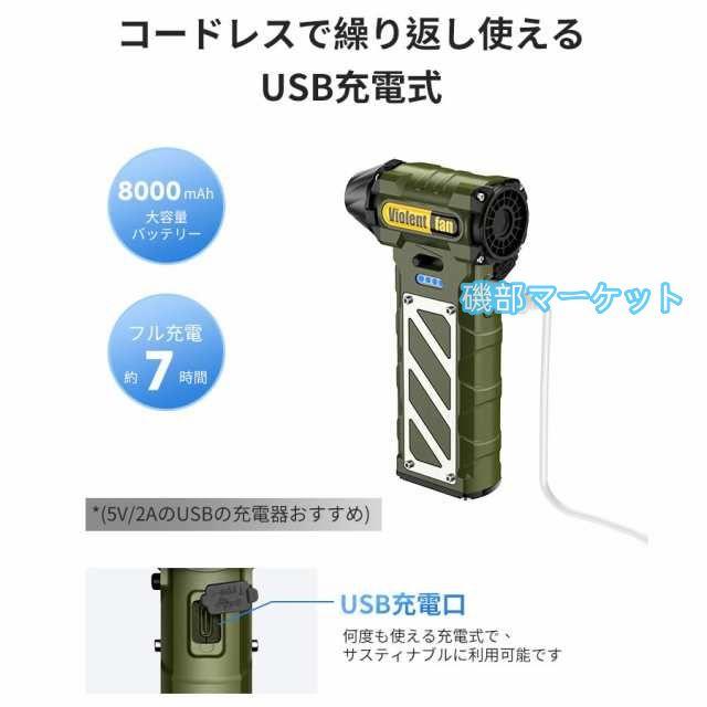エアダスター 電動 130000RPM 無階段風量調節 充電式 【8000mAh? 強力