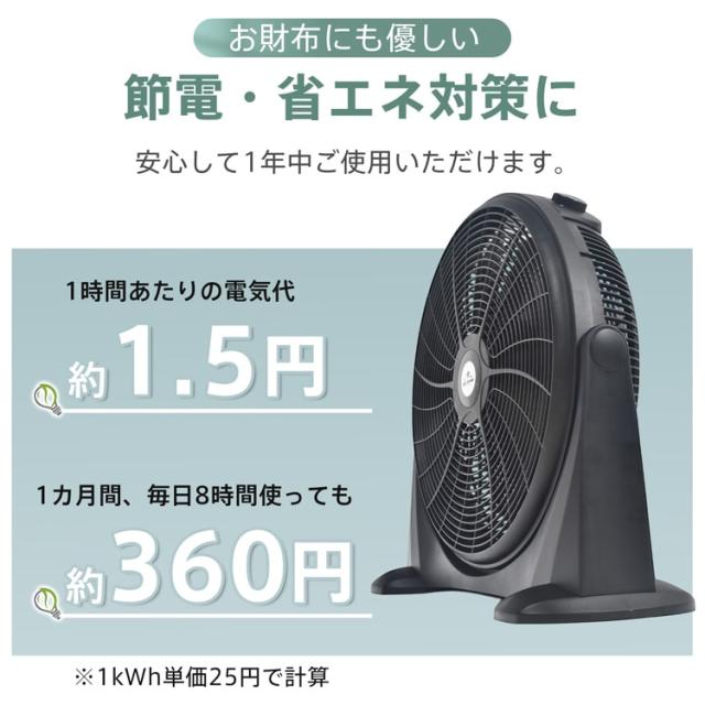 サーキュレーター 工場扇風機 床置き 5枚羽 羽根42cm 風量3段階 循環