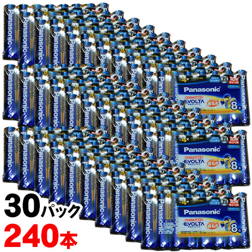 【送料無料】LE37パナソニック エボルタ アルカリ乾電池 単4形 LR03EJC/8SW 8本入×30パック 1ケース【使用期限 2030年3月】【NP】