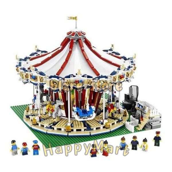 レゴ 互換品 メリーゴーランド クリスマス プレゼント クリエイター 10196 組み立て おもちゃ 音 光 動く ギフト