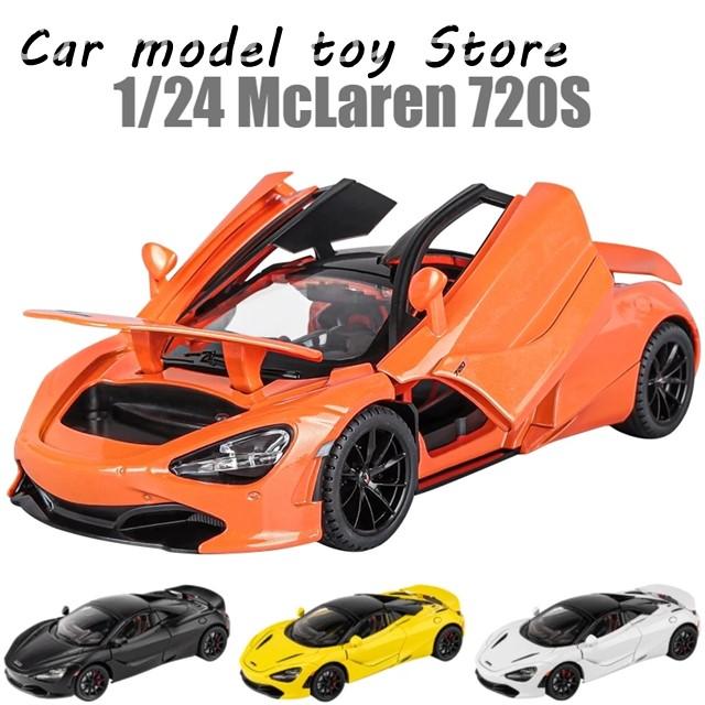 1/24マクラーレン720Sダイキャスト車車両ミニチュアコンバーチブルモデルプルバックサウンドランプライト