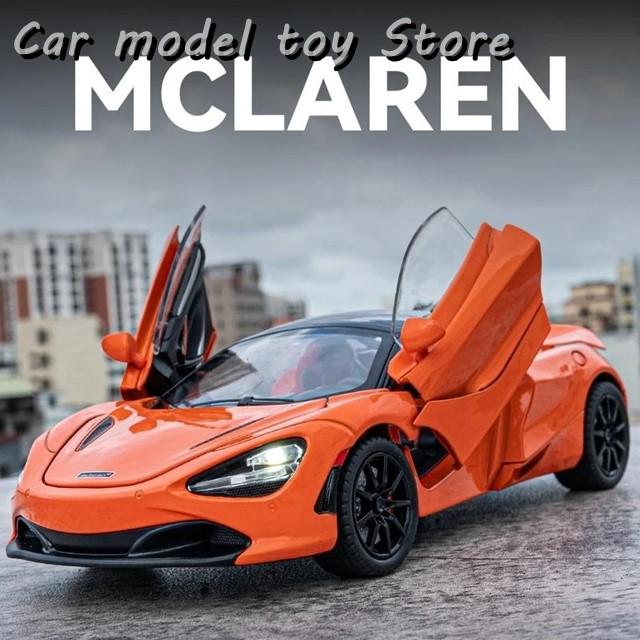 1/24マクラーレン720Sダイキャスト車車両ミニチュアコンバーチブルモデルプルバックサウンドランプライト