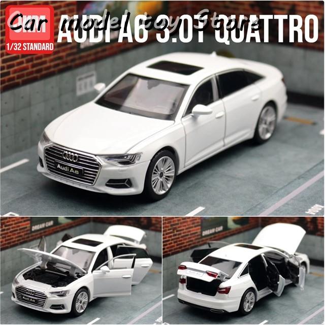 1/32 アウディ A6 クワトロ JKM ダイキャスト合金ミニチュア サウンド＆ライト付き フリーホイールコレクション
