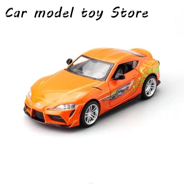 1:31 トヨタ GR スープラ ダイキャストミニカー レーシングカー プルバック式ドア開閉機能付き サウンド＆ライト機能付き コレクション