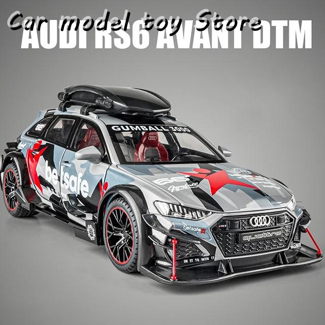 1:24 アウディ RS6 DTM カスタム車 合金モデルカー ダイキャスト 金属鋳造 サウンド＆ライト機能付き 車両 アウディ RS6 Avant 1/24 ミニカー 全4色 ライト点灯 エンジンサウンド 合金モデル 模型 ジオラマ : ATOMIC LINE -  通販 - Yahoo!ショッピング