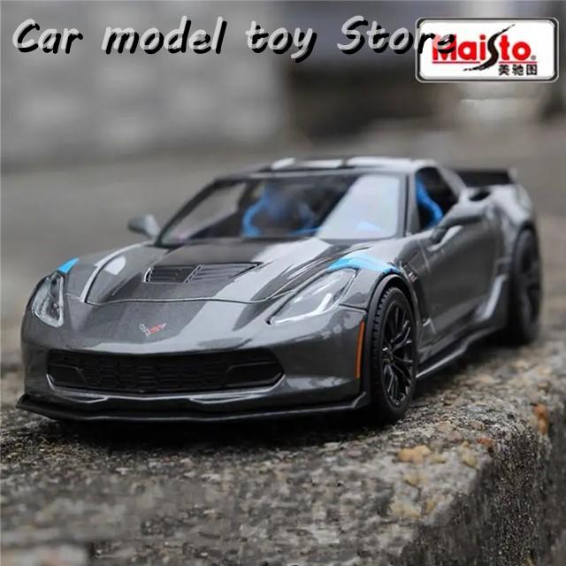 1:24 シボレー 2017 コルベット グランスポーツ 合金スポーツカーモデル ダイキャスト金属 レーシングカーモデル シミュレーション 1:32 コルベット ZR1 スーパーカーモデルカー合金車の音と光シミュレーションプルバック車車のおもちゃ誕生日ギフト - AliExpress