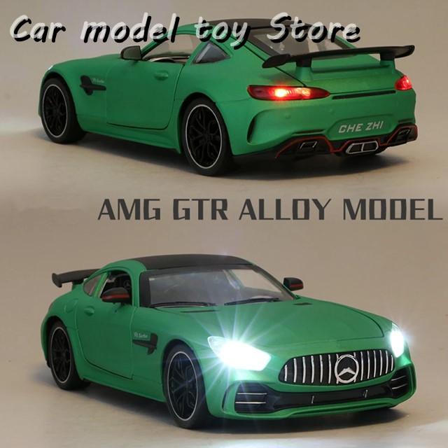 1:24 AMG-GTR GT スポーツカー合金車モデル ダイキャスト/玩具車 金属車モデル サウンドライトシミュレーション