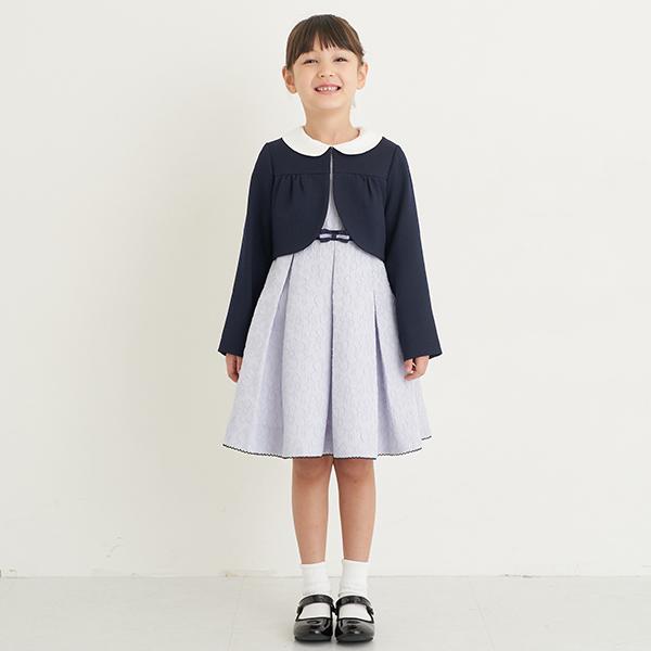 ポンポネットジュニア(pom ponette junior)【キッズサイズ】ボレロジャケット+ジャガードドレスセット