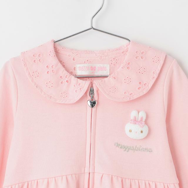 メゾピアノ新品タグ付きキラキラロゴジップパーカ＆トリムレース