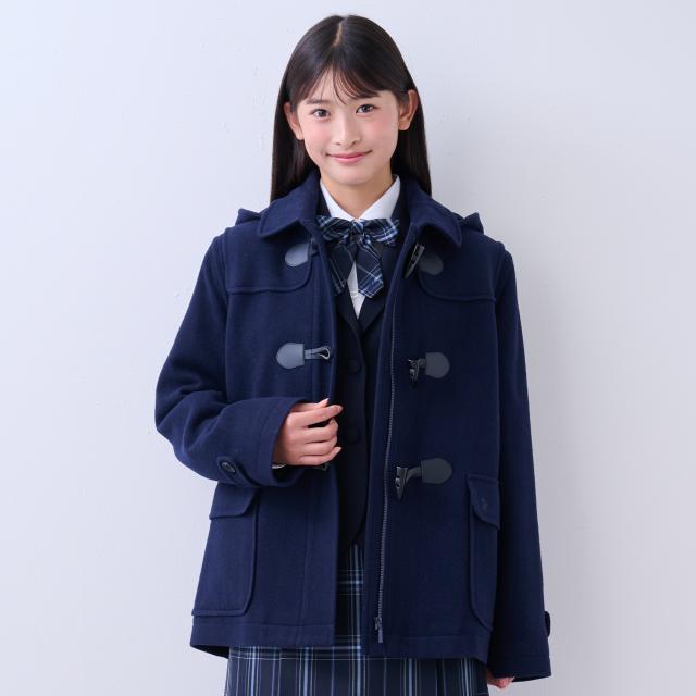 ポンポネットジュニア(pom ponette junior)【卒服】【軽量キルティング裏地】ミドルダッフルコート