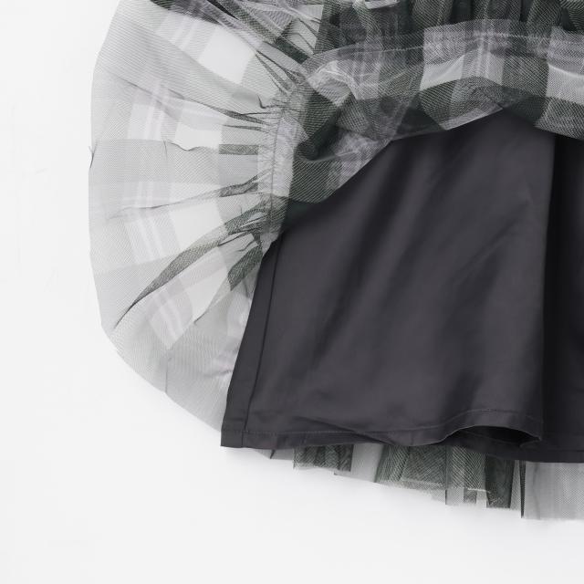 【人気商品再入荷】【直営店で取り扱い無し】チェックチュール　ドッキングワンピース【60％OFF】【SALE】【O_60】【outlet】【outlet】【ot】_7