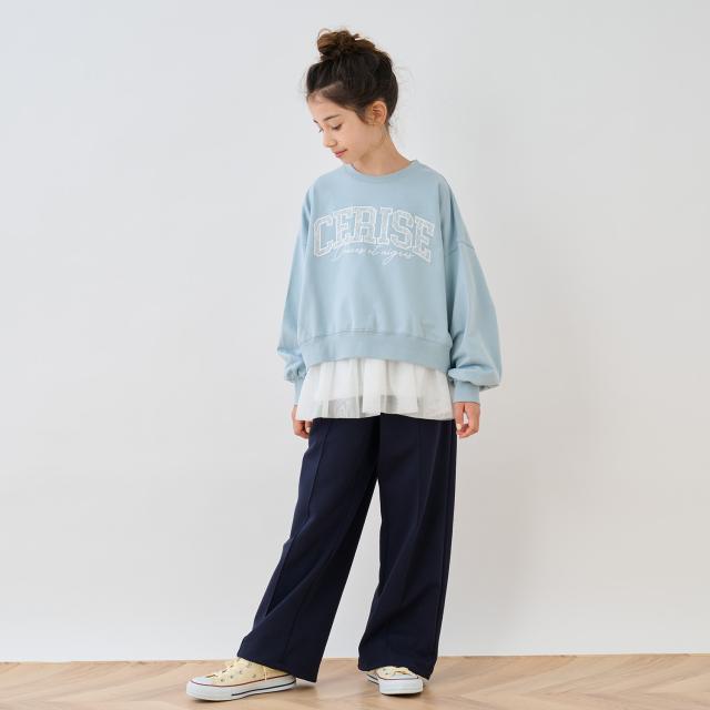 ポンポネットジュニア(pom ponette junior)【130cmあり】サスつきワイドパンツ【50％OFF】【SALE】【O_50】【25AW】【SSSL】