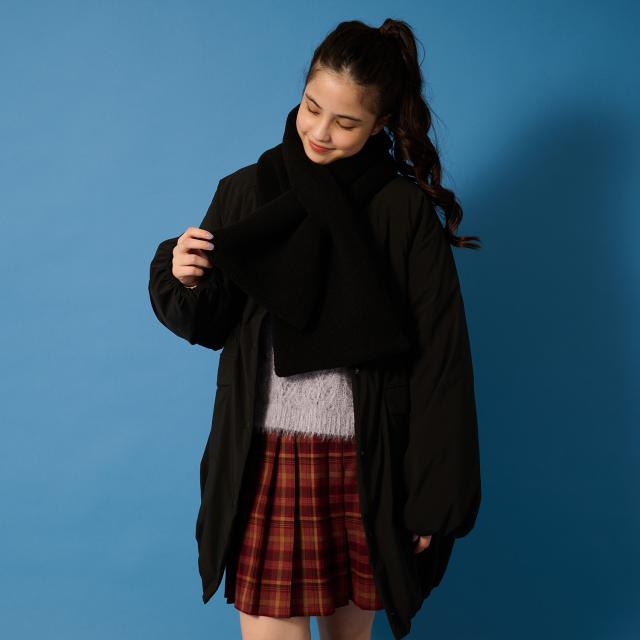 【WEB限定】【AMI】【撥水】ティペットつき中わたバルーンコート【50％OFF】【SALE】【O_50】【25AW】【SSSL】