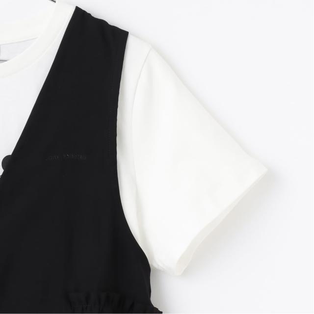 ポンポネットジュニア(pom ponette junior)ペプラムジレ×インナーTシャツ_5